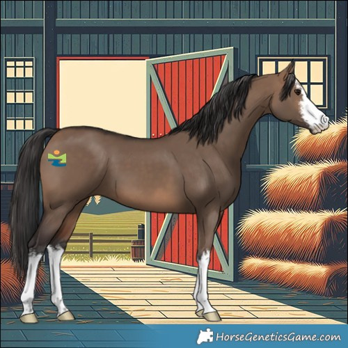 Horse Color:White Spotted Brown Dun 