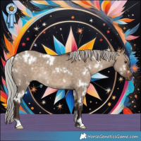 Horse Color:White Spotted Silver Brown Dun Rabicano
