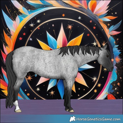 Horse Color:Blue Roan Rabicano 