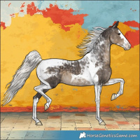 Horse Color:Silver Smoky Black Splash Tobiano Varnish 