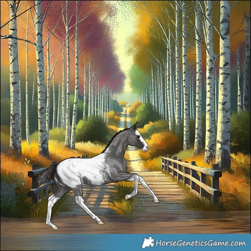 Horse Color:Smoky Blue Roan Splash Appaloosa 