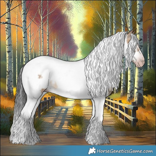 Horse Color:Gray White Spotted Sable Champagne Dun Tobiano Frame Rabicano 