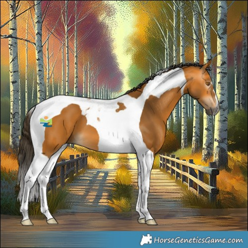 Horse Color:Gray Buckskin Tobiano 