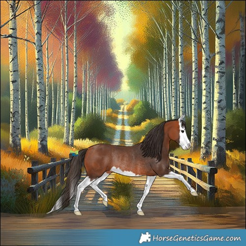 Horse Color:Bay Splash Rabicano 