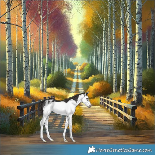 Horse Color:White Spotted Smoky Black Frame Appaloosa 