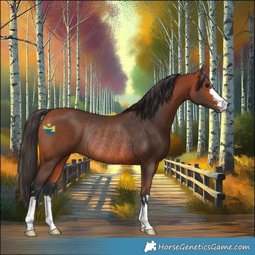 Horse Color:Bay Rabicano 