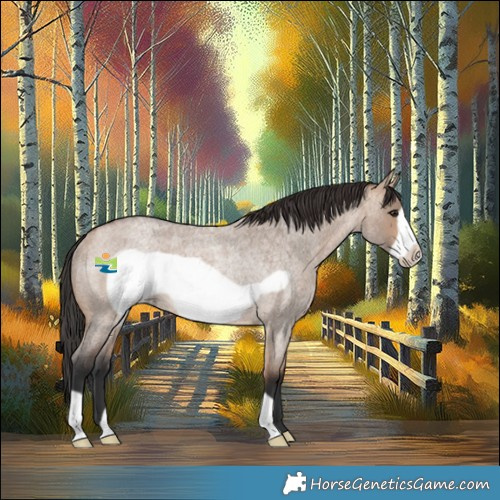 Horse Color:Bay Roan Dun Frame Rabicano 