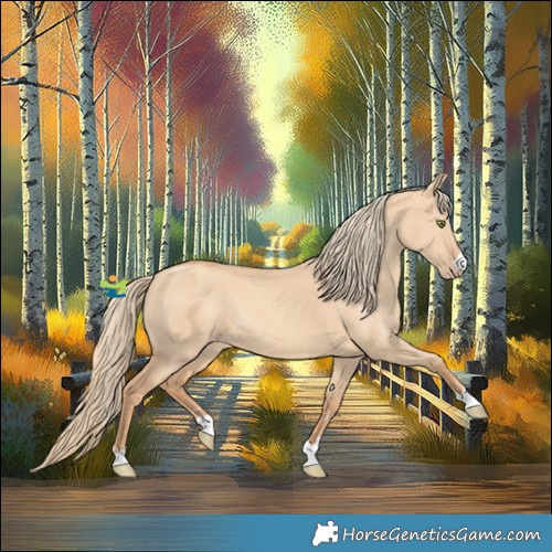 Horse Color:Gold Champagne Dun Rabicano 