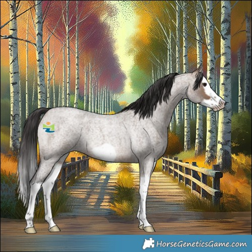 Horse Color:Brown Roan Dun Splash Frame Rabicano 