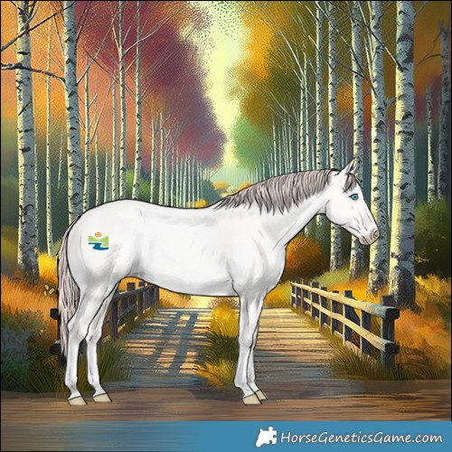 Horse Color:White Spotted Perlino Dun Rabicano 