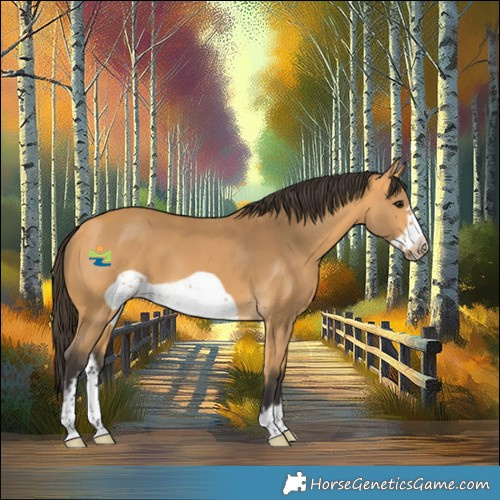 Horse Color:White Spotted Buckskin Frame 