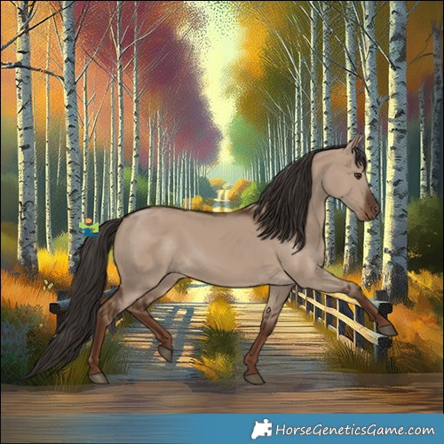 Horse Color:Liver Red Dun Rabicano 