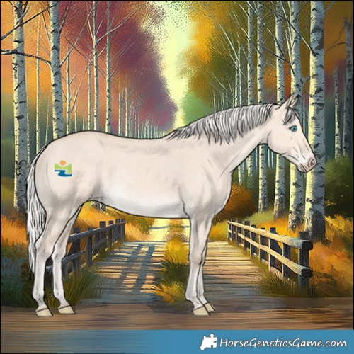 Horse Color:Silver Perlino Dun 