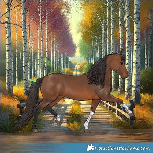 Horse Color:Bay Tobiano Rabicano 