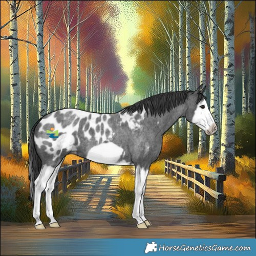 Horse Color:Blue Roan Splash Frame Appaloosa