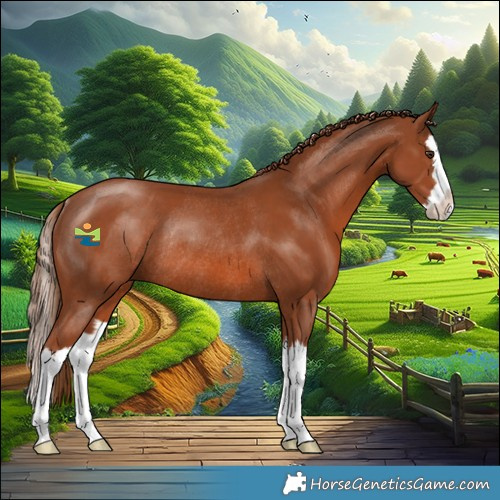 Horse Color:Chestnut Splash Rabicano 