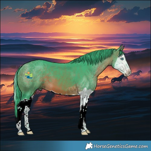 Horse Color:Watercolor Brown Splash 