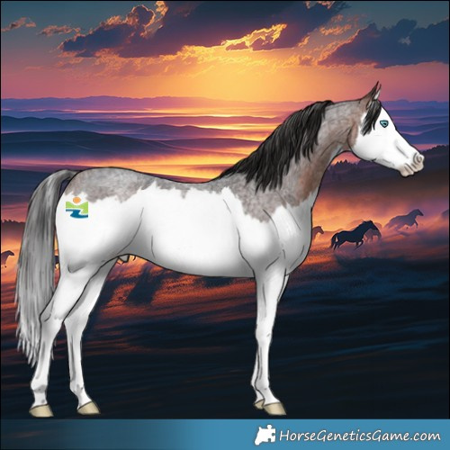 Horse Color:Brown Roan Splash 