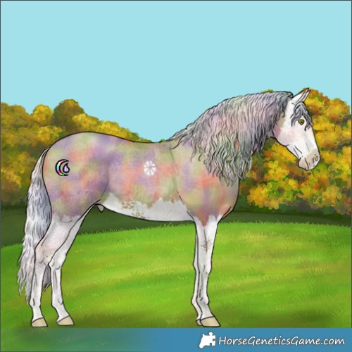 Horse Color:Nacre Silver Black Pearl Splash 