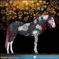 Horse Color:Painted Black Chinchilla Ice Splash 