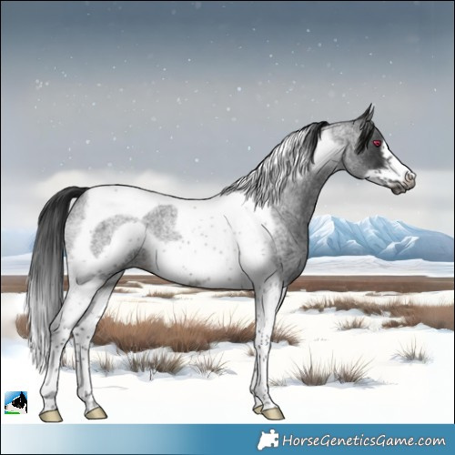 Horse Color:Gray Buckskin Roan Tobiano Frame 