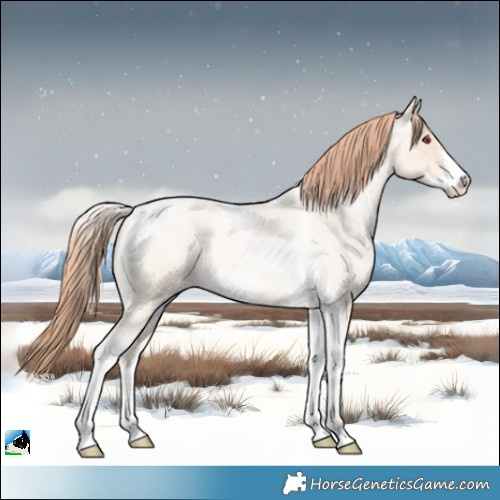 Horse Color:Sable Cream Champagne Roan Pearl Tobiano Frame 