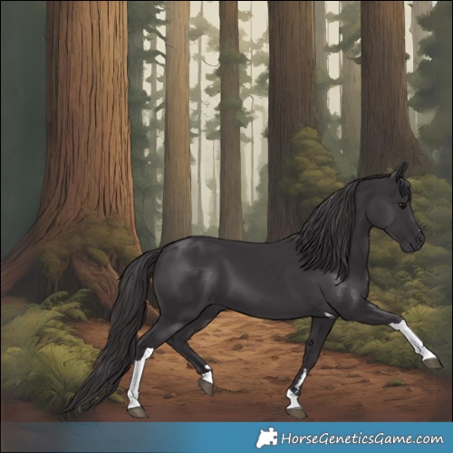 Horse Color:Smoky Black Tobiano 