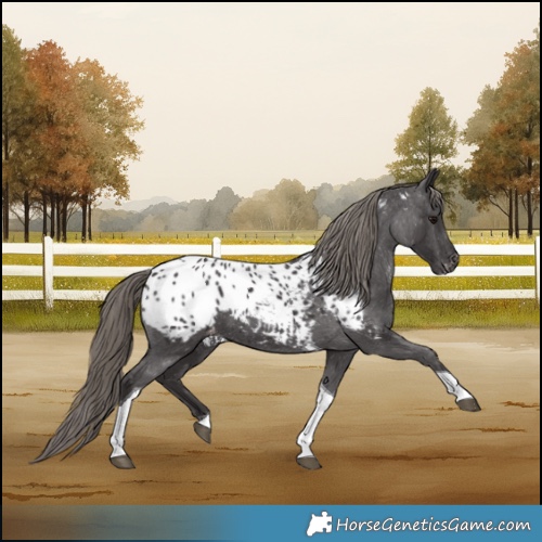 Horse Color:Smoky Black Tobiano Appaloosa 