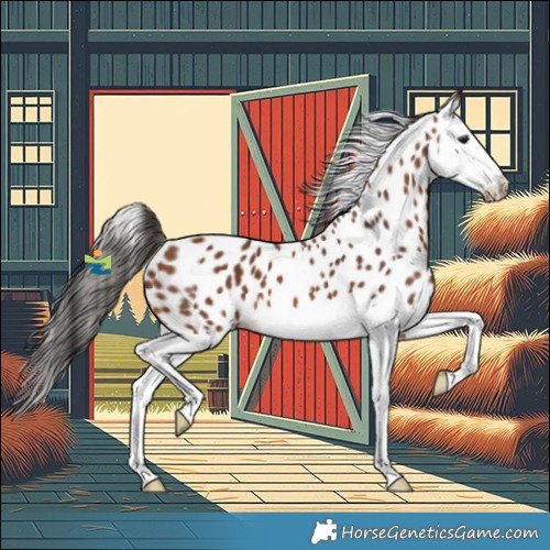 Horse Color:Bay Splash Near Leopard 