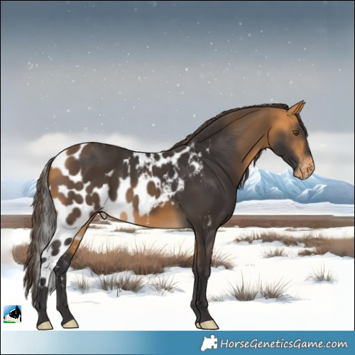 Horse Color:Buckskin Skewed Appaloosa 