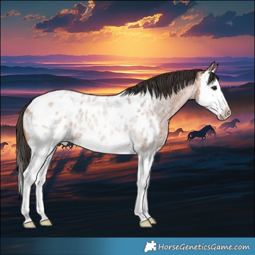 Horse Color:Bay Roan Splash Appaloosa Rabicano 