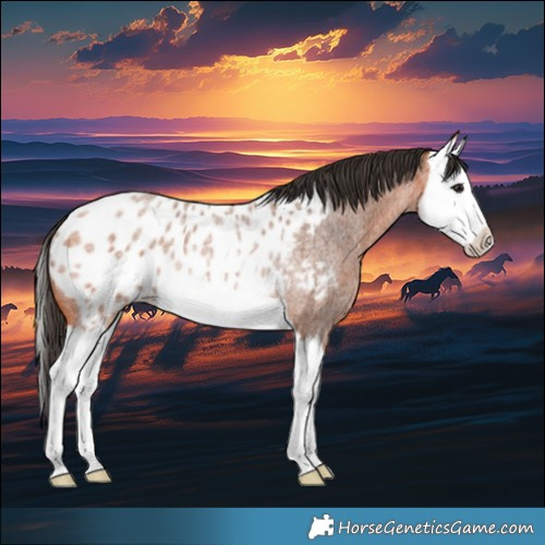 Horse Color:Bay Roan Splash Appaloosa Rabicano 