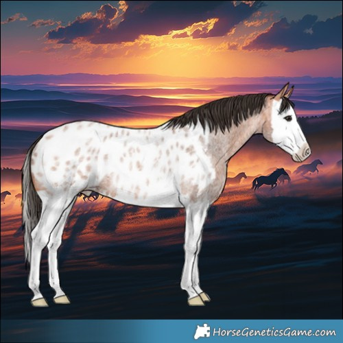 Horse Color:Bay Roan Splash Appaloosa Rabicano 