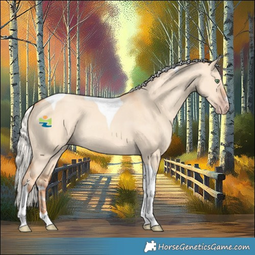 Horse Color:Silver Amber Champagne Dun Tobiano Rabicano 