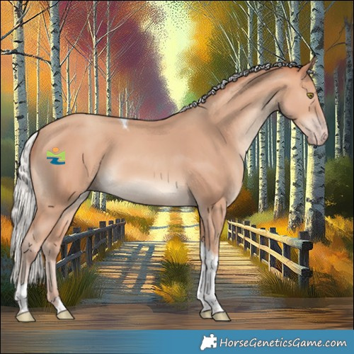 Horse Color:Silver Amber Champagne Tobiano 