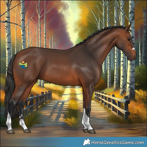 Horse Color:Bay Tobiano 