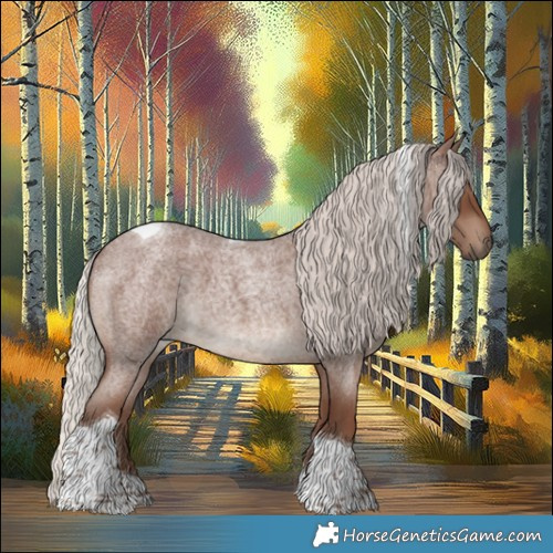Horse Color:Silver Blue Roan Tobiano 