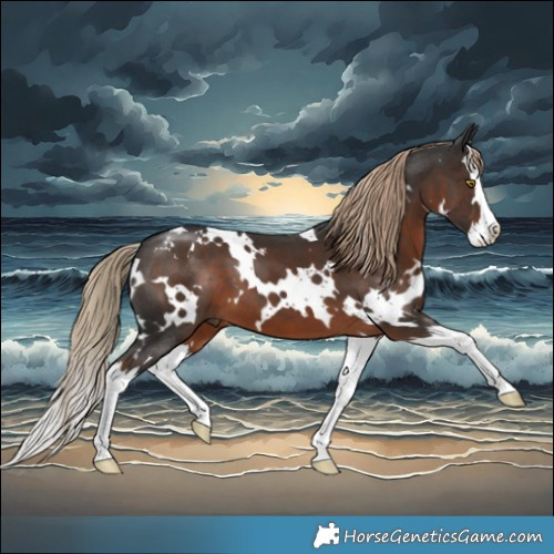 Horse Color:White Spotted Liver Chestnut Splash 