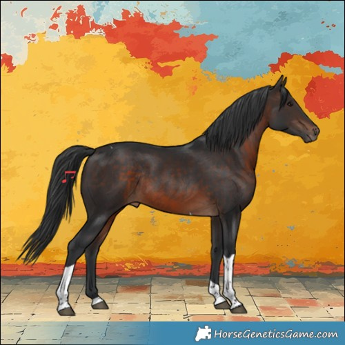 Horse Color:Brown Tobiano Rabicano 