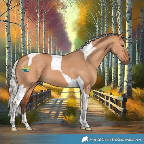 Horse Color:Silver Bay Dun Tobiano 