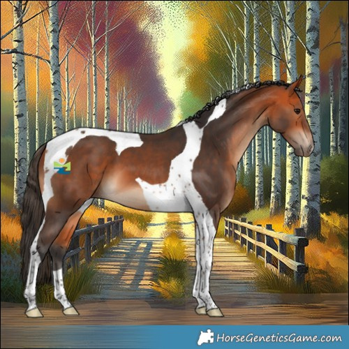 Horse Color:Bay Tobiano 