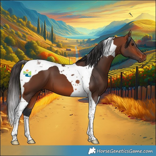 Horse Color:Bay Tobiano 