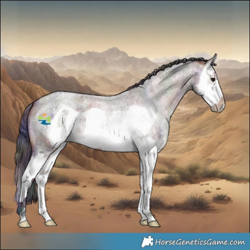 Horse Color:Nacre Brown Roan Splash Frame 