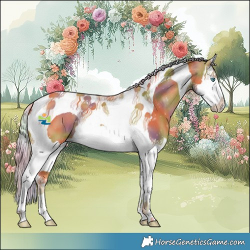 Horse Color:Nacre Palomino Splash Tobiano 