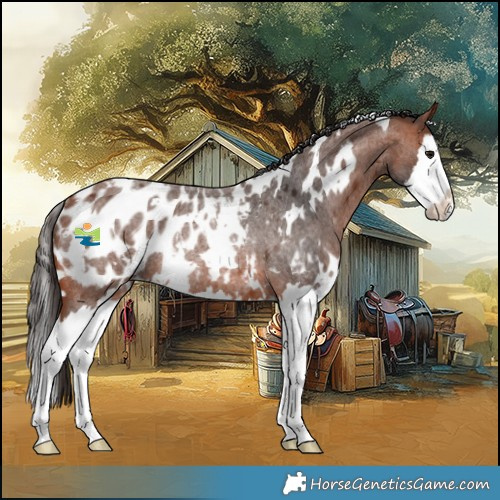 Horse Color:White Spotted Bay Roan Splash Appaloosa Rabicano 