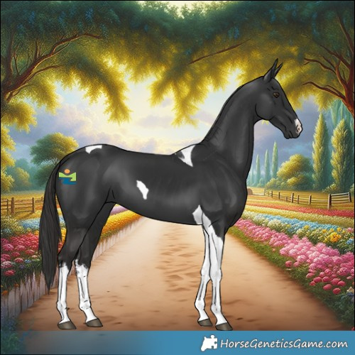 Horse Color:White Spotted Liver Chestnut Tobiano 
