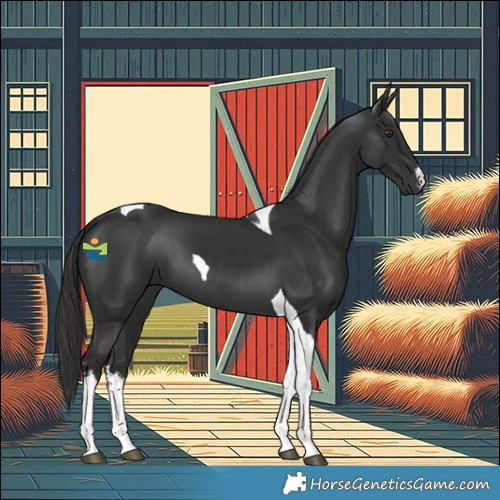 Horse Color:White Spotted Liver Chestnut Tobiano 