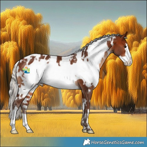 Horse Color:White Spotted Silver Brown Frame Appaloosa Rabicano 
