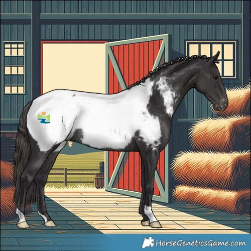 Horse Color:Smoky Black Snowcap Rabicano 