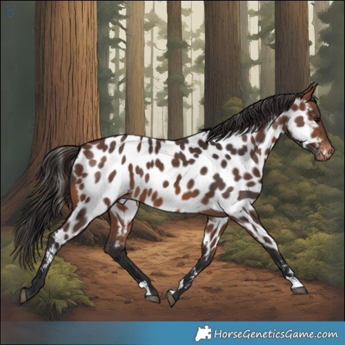 Horse Color:Brown Appaloosa 